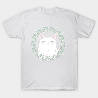 white cute cat T-Shirt